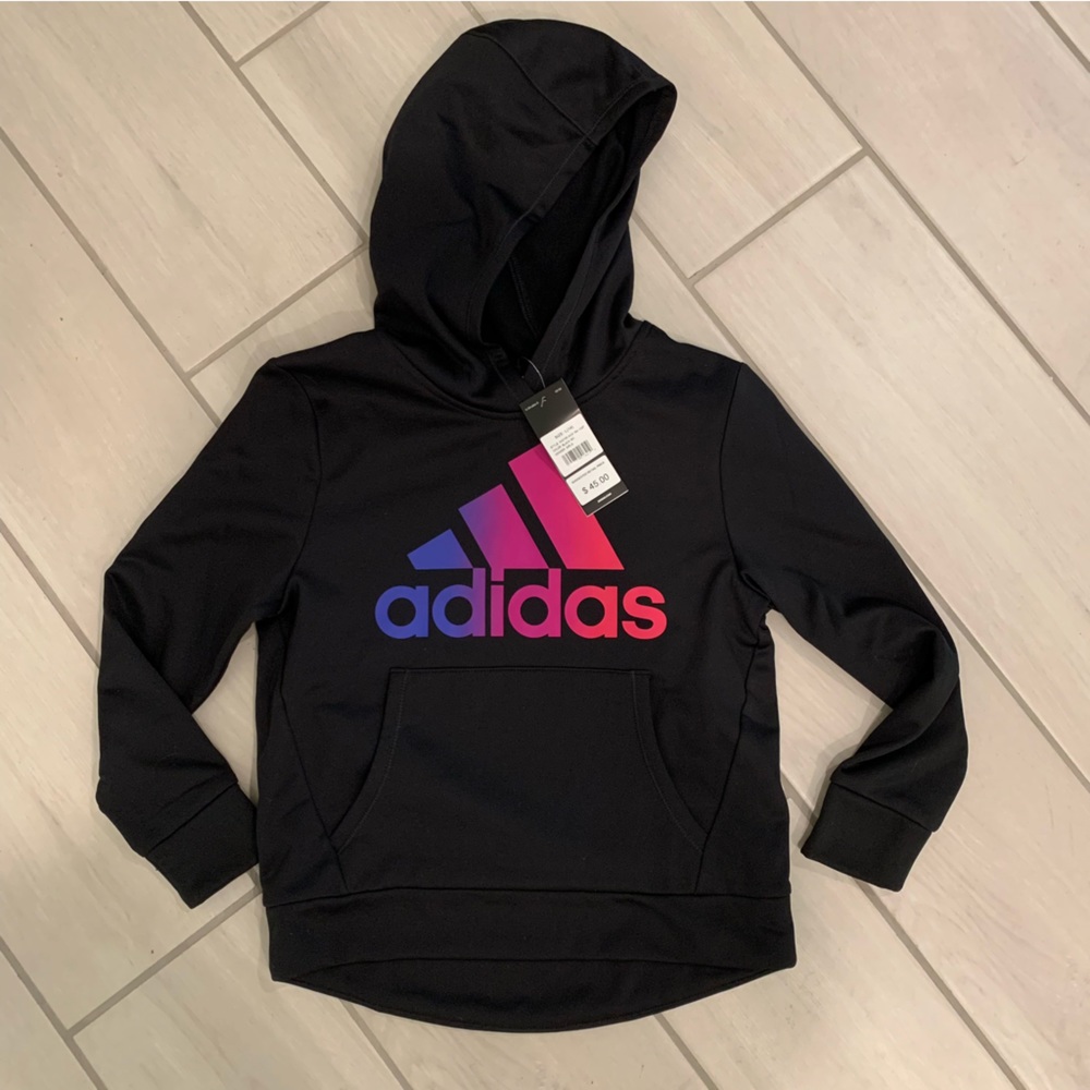 ADIDAS black hoodie sweatshirt